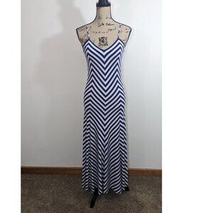 Polo Ralph Lauren Striped Sleeveless Maxi Dress Nautical Resort Coastal Sz XS